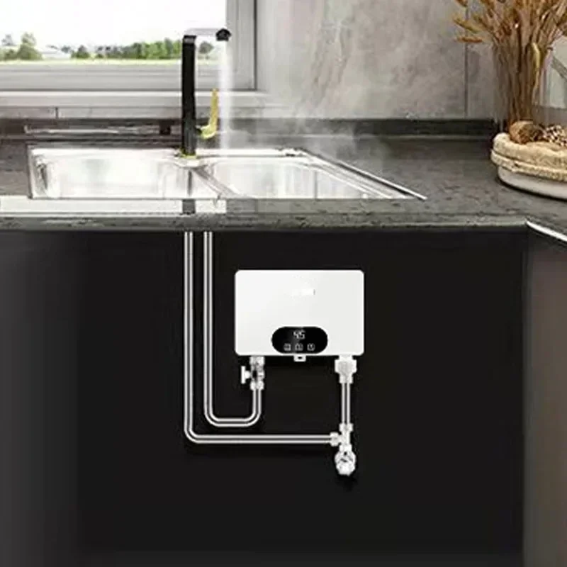 Scaldabagno elettrico bagno domestico calore rapido temperatura costante cucina e bagno alluminio pressofuso