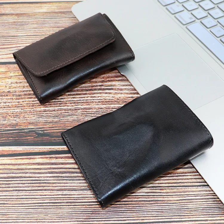 กระเป๋าใส่บัตรหนังแท้ฟอกฝั่งจากพืช ทาสีด้วยมือ หรูหรา ดีไซน์เก๋ไก๋อเนกประสงค์ ใช้เป็นกระเป๋าใส่เหรียญหรือซองใส่ใบขับขี่ได้