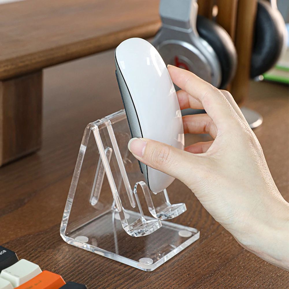 Mouse Stand Display Mechanical Gaming Keyboard Hanger Mice Shelf Mini Wireless Mouse Display Stand Acrylic Bracket Holder