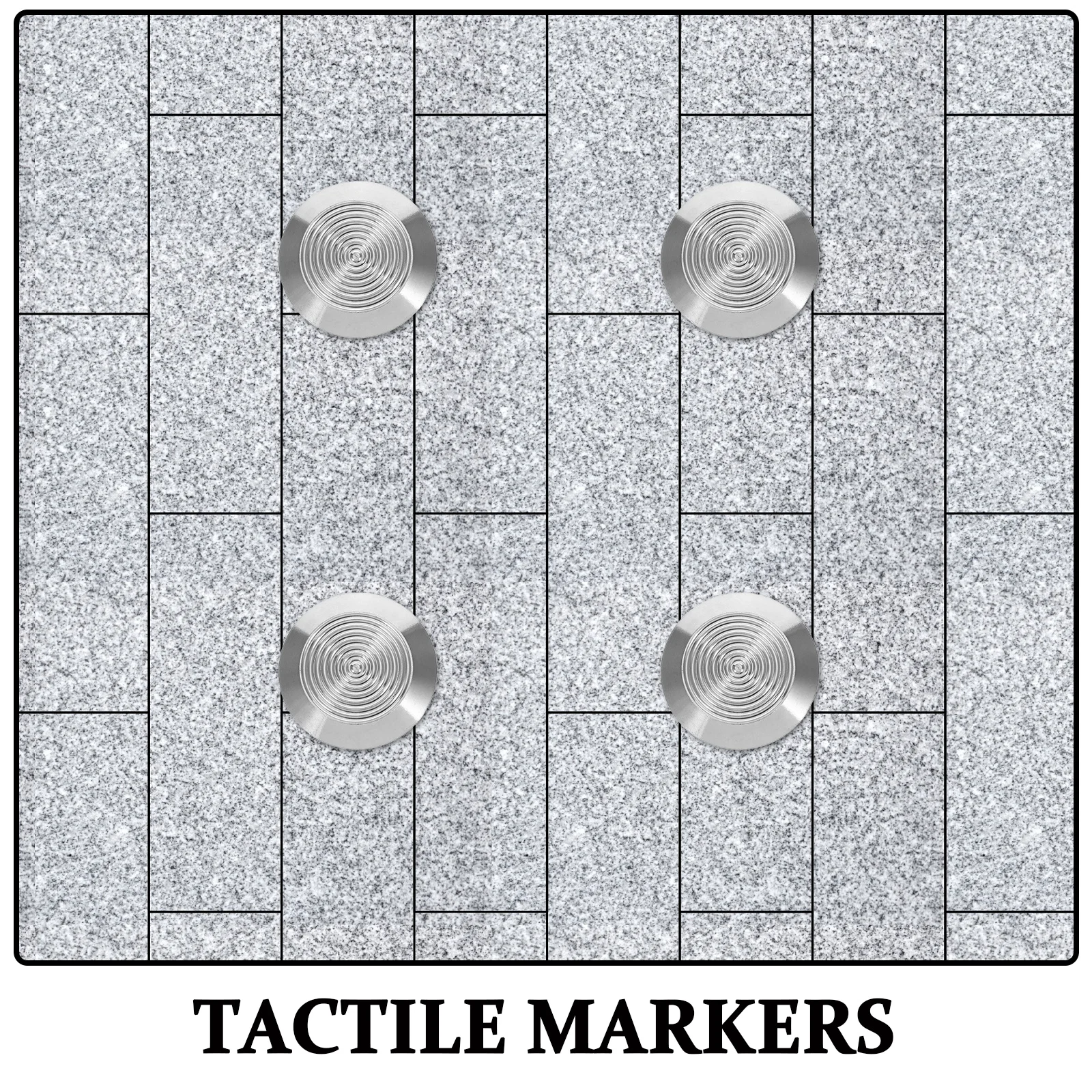 10 قطعة علامات المسار العمياء الفولاذ المقاوم للصدأ اللمس ترصيع لتوجيه السلامة ضعاف البصر على الأرصف المتناوب المطارات