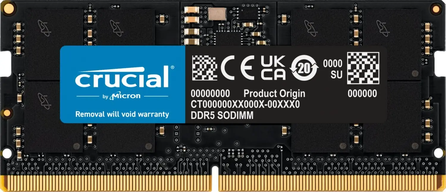 Crucial RAM 16GB DDR5 5600MHz 4800mhZ Laptop Memory