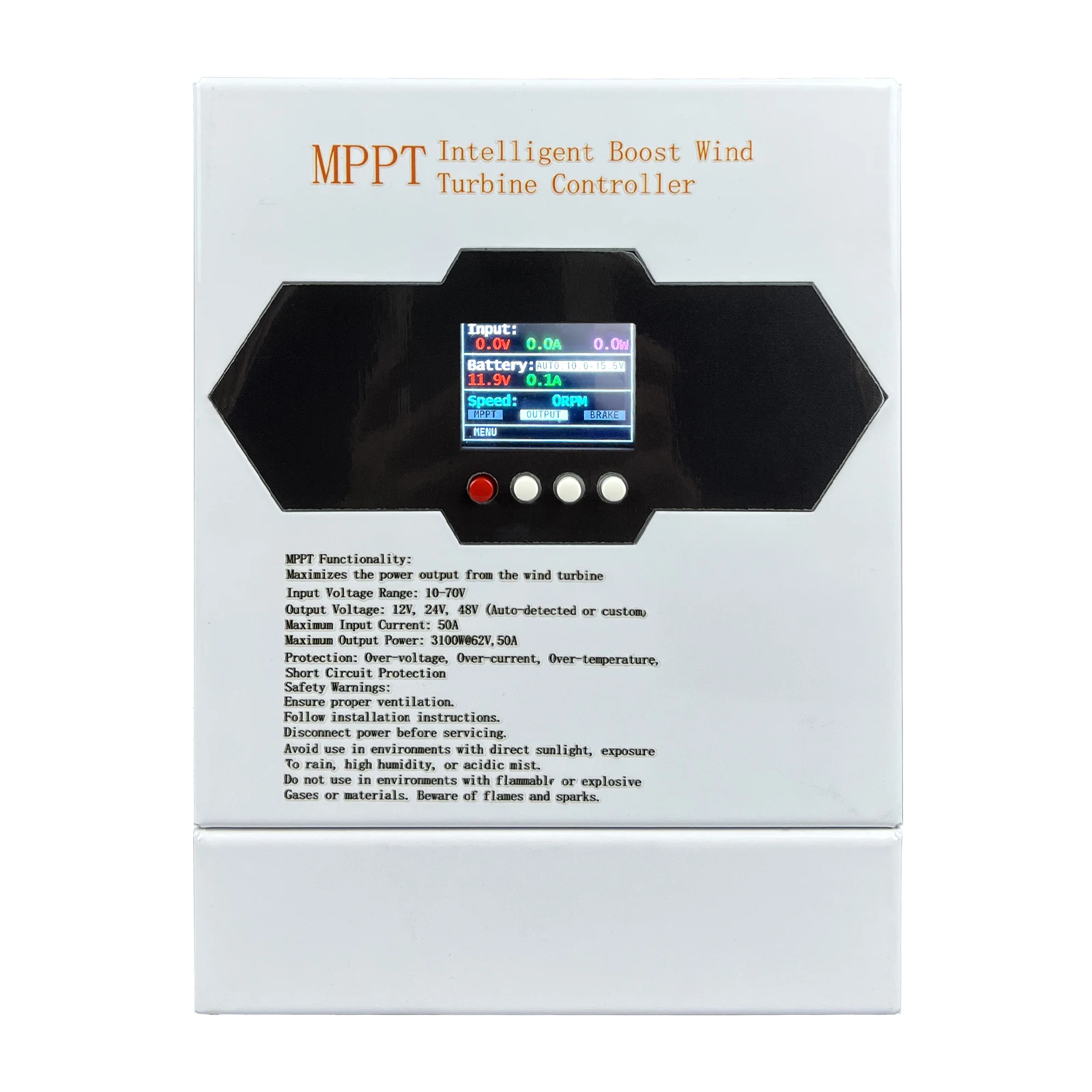 3100W 1550w 720W 50A MPPT Charge Controller For Wind Turbine Generator12V 24V 48v Self-adaptive Waterproof Low Noise Windmill