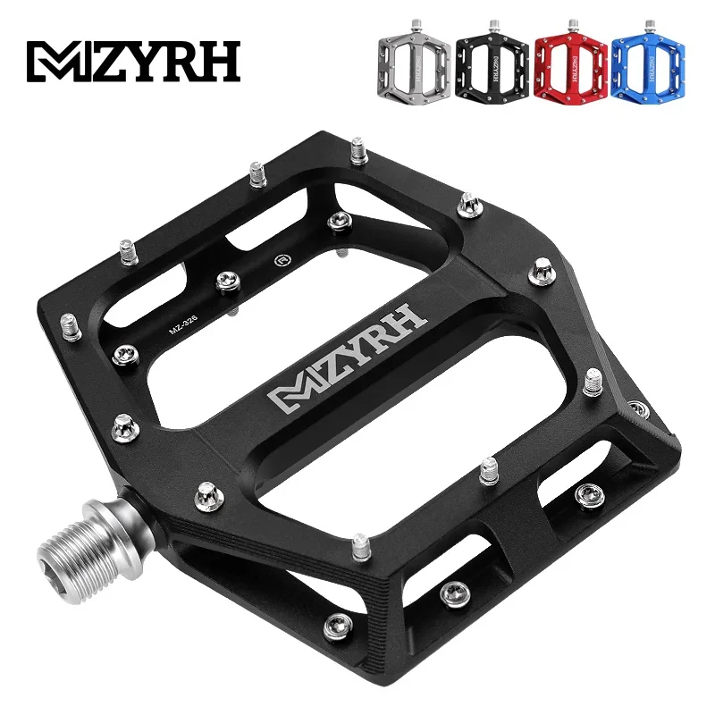 New Mountain Bike Pedals MTB Pedal Aluminum Bicycle Wide Platform Flat Pedals 9/16