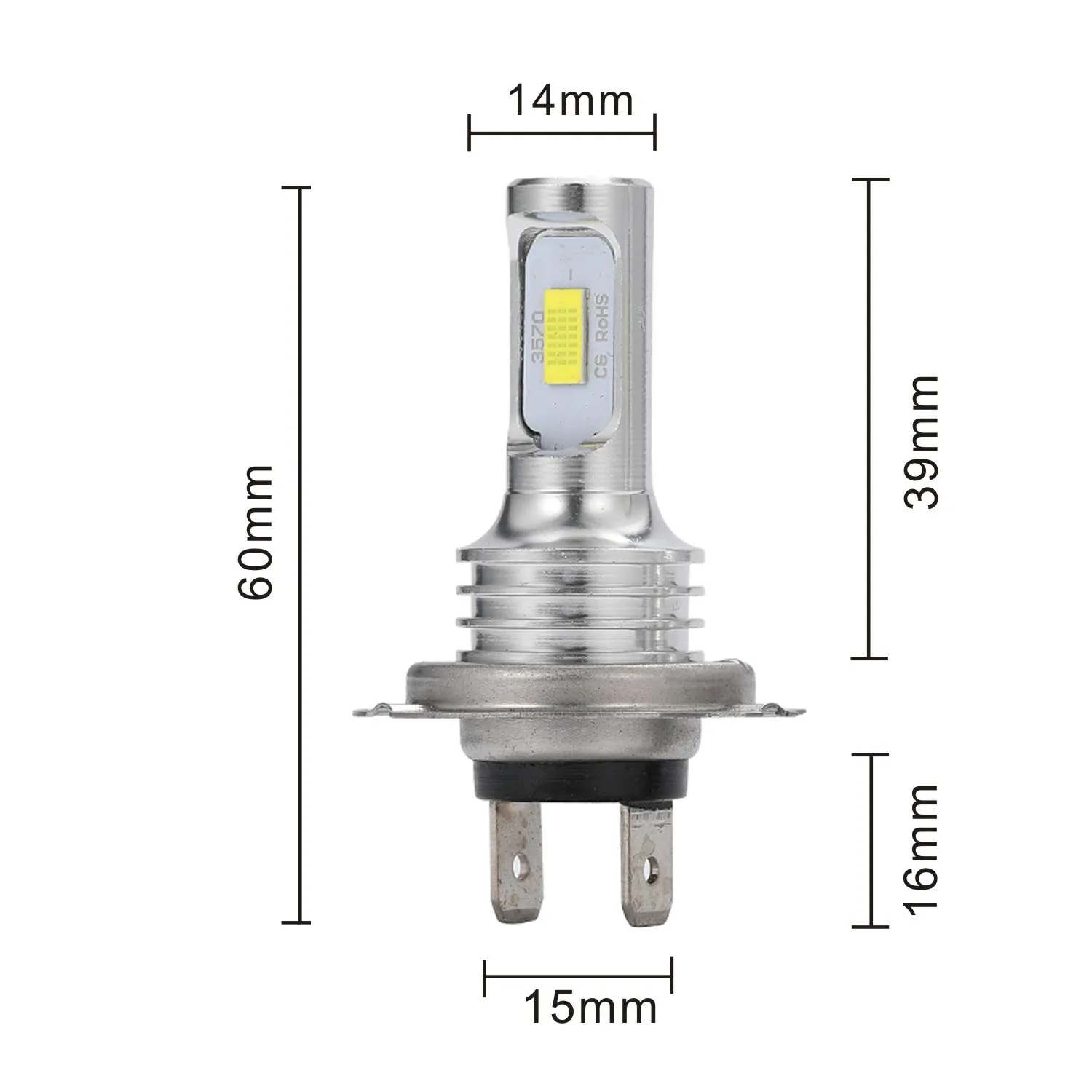 2Pcs H7 LED Headlight Bulb Mini H4 H1 H3 Wireless 80W 20000LM 6500K 4300K CSP Car Headlamp Auto Diode Lamp 12V 24V Automobile