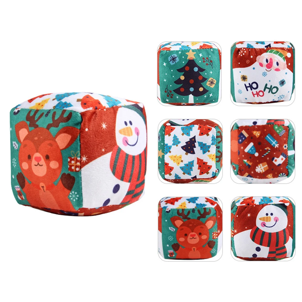 Early Educational Soft Cloth Cube for Baby Fabric Activity Scenery Cloth Block for Baby 0 12 Months Rattles Mobiles Music Toys