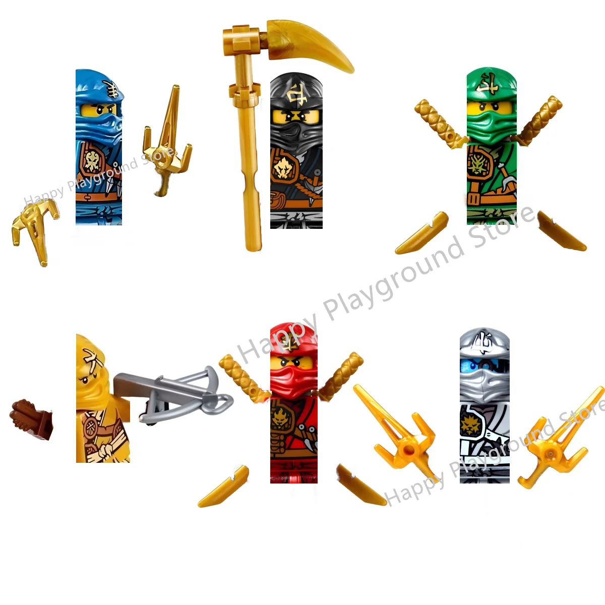 Anime Cartoon TV Ninja Bricks Toy Dolls Zane Nya Lloyd Garmadon Arin Building Blocks Assemble Toys Model for Children Gifts