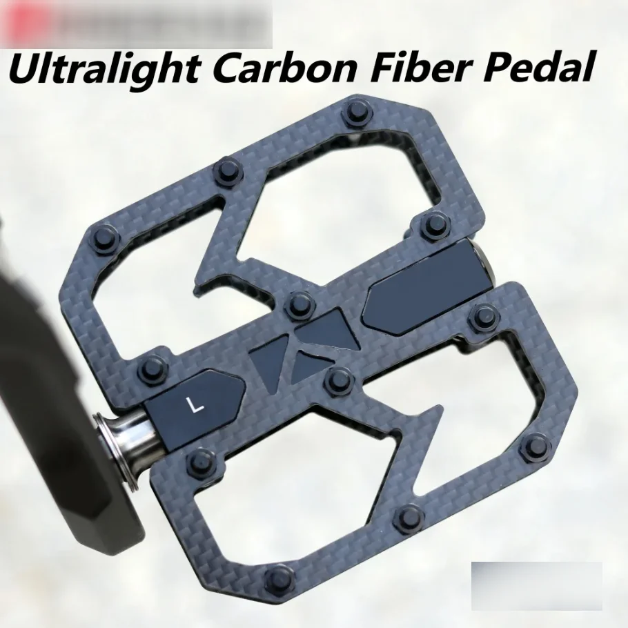 

Carbon Fiber Pedal Ultralight MTB Titanium Shaft 3 Bearings Road Bike Pedal Anti Slip Racing Pedal