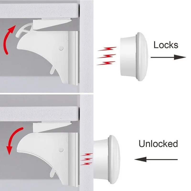 16Pcs Unsichtbare Kind Sicherheit Magnetische Lock Baby Beweis Schrank Tür Schublade Schlösser Kinder Magnetische Sperre Kinder Sicherheit