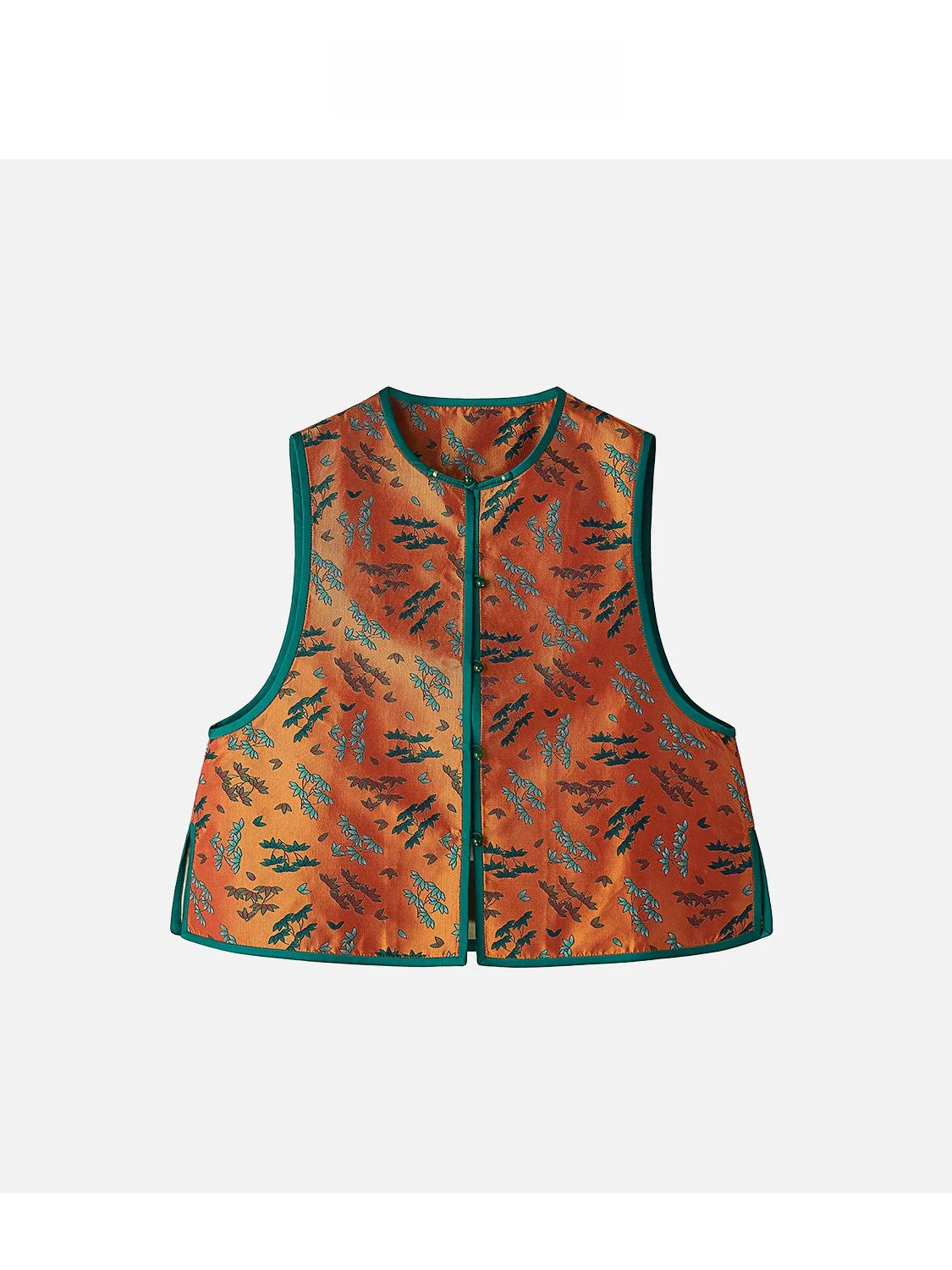 

Новинка 2025: Женский топ-жилет Jingjing2025 "Le Dance Gently" из шелковой сучжоуской парчи с атласной поверхностью и вышивкой, на пуговицах, традиционный китайский стиль