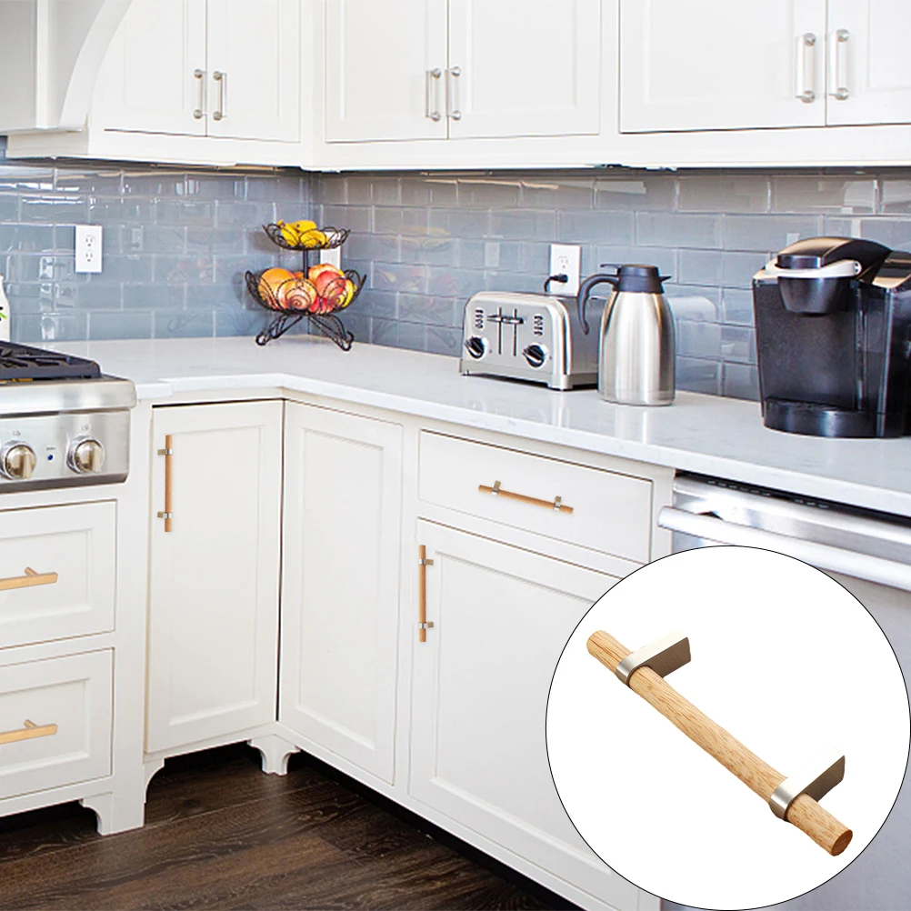

Solid Wood Cabinet Drawer Pull Nordic Wood Drawer H Durable Comfortable Closet Door Hardware