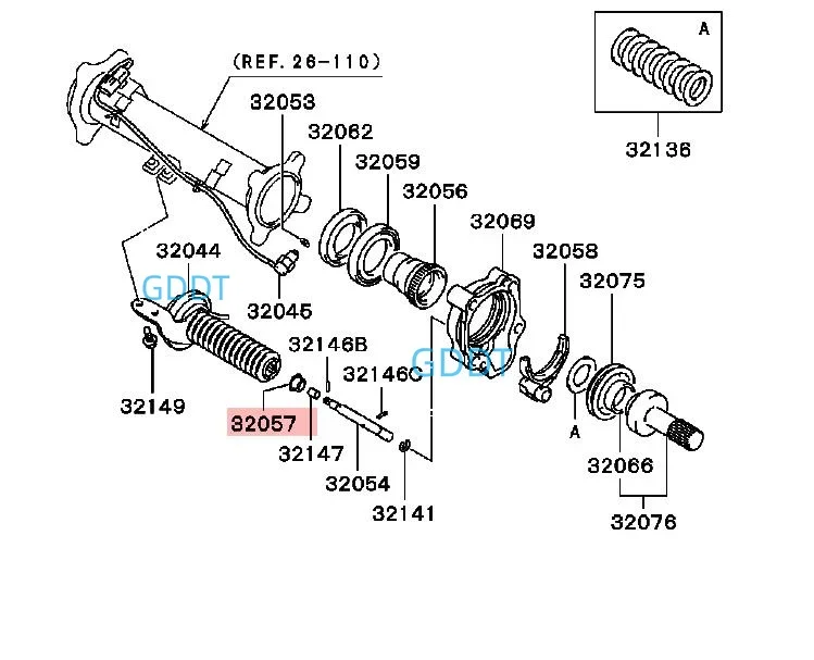 1Pcs Front Axle Four-drive Actuator Oil Seal for Pajero V90 V80 V70 V60 Clutch Actuator Oil Seal for Pajero Sport KH KS MR377487