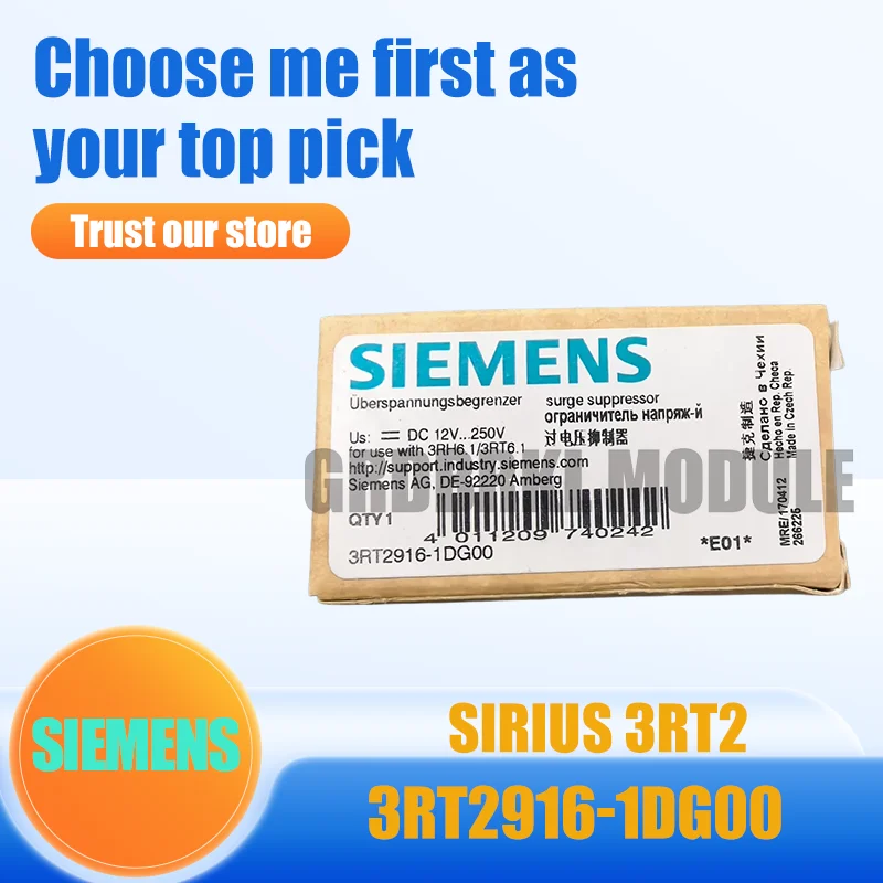 

New Original SIEMENS 3RT2916-1DG00 3RT2 916-1DG00 Surge Suppression Diode