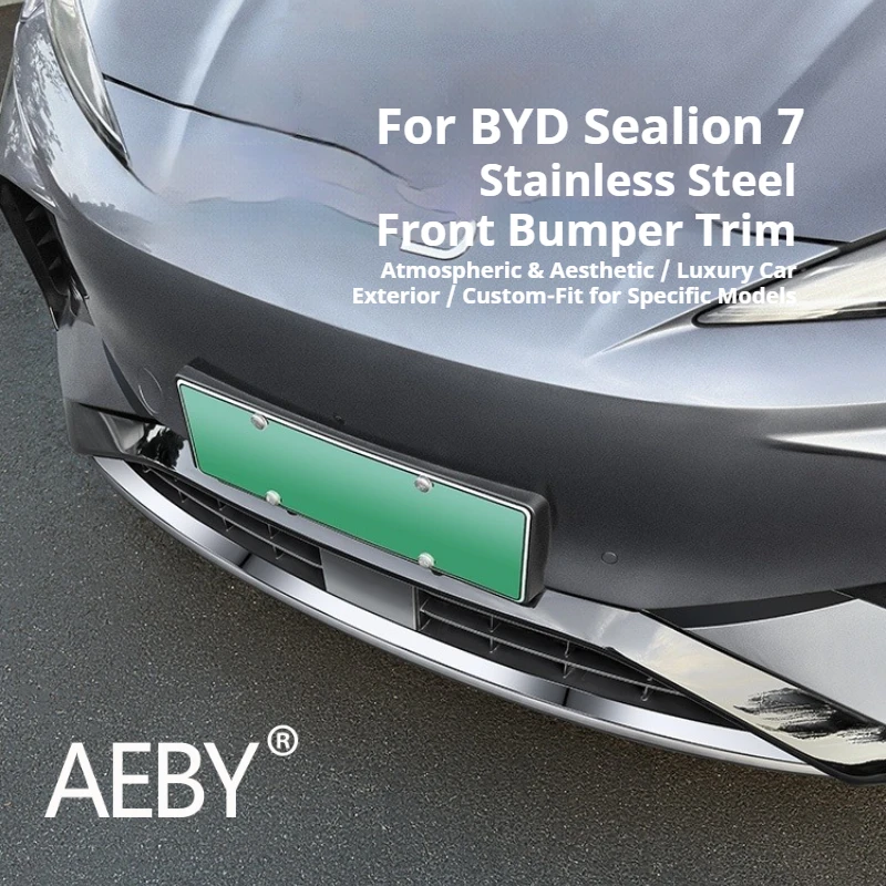 

AEBY For BYD Sealion 7 2024 Front Bumper Protector , Glossy Black Lower Lip Spoiler, Easy Installation Auto Trim Accessories