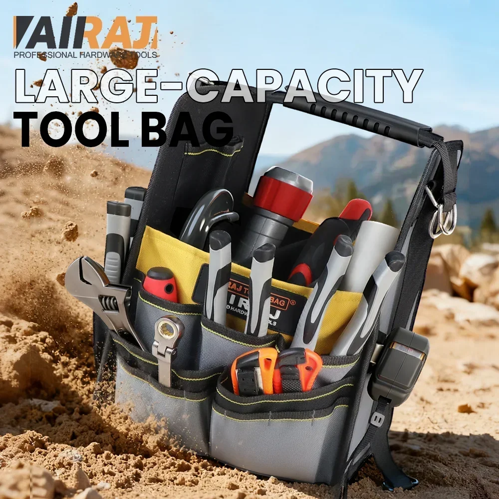

Портативная открытая сумка для инструментов AIRAJ, многофункциональная большая сумка, набор Toughbuilt для электрика для хранения электроинструментов и ручных инструментов