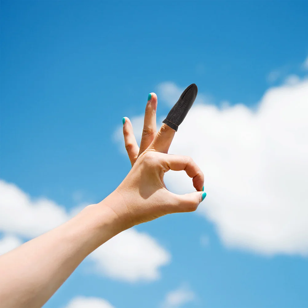 4 مجموعة كشتبان حامي الاصبع 4 مجموعات Diy بها بنفسك الخياطة كم ل اليد اللحف إبرة التلبيد عبر غرزة الحياكة الإصبع #6