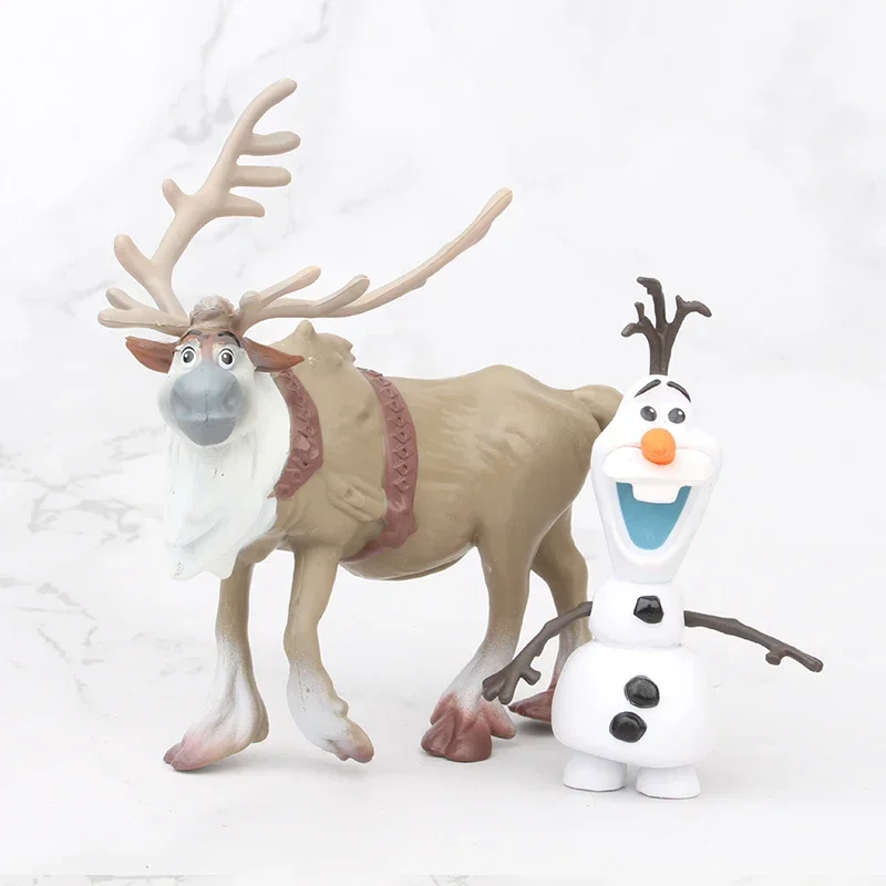 ديزني فروزن الأميرة إلسا آنا أولاف الرنة الديكور مجموعة لعبة عمل أرقام كعكة الديكور الملكة نموذج اللعب هدية #5