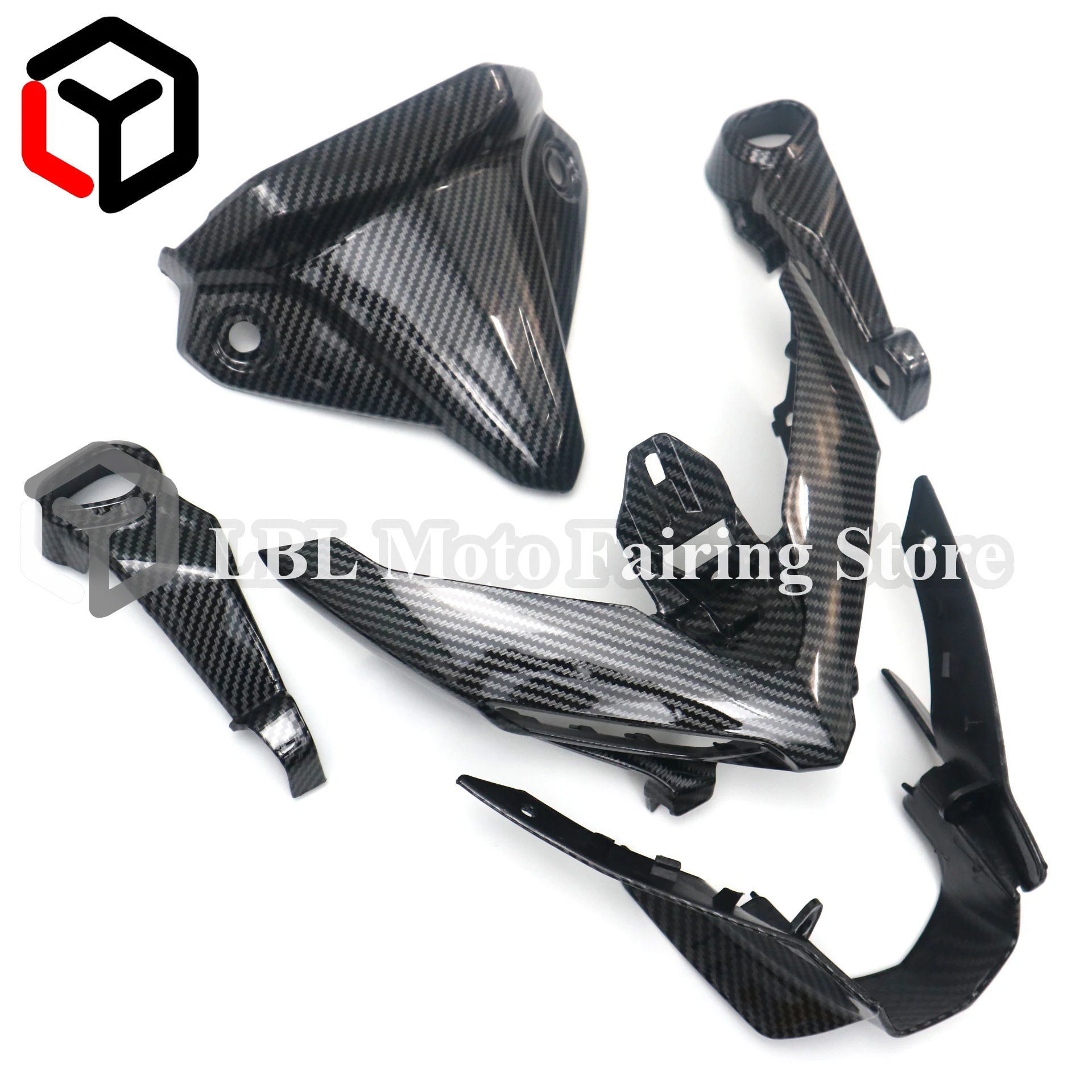 For YAMAHA MT-03 2021 - 2023 Motorcycle Front Headlight Shell Cover / Trun Singal Light Base  Carbon Fiber Look