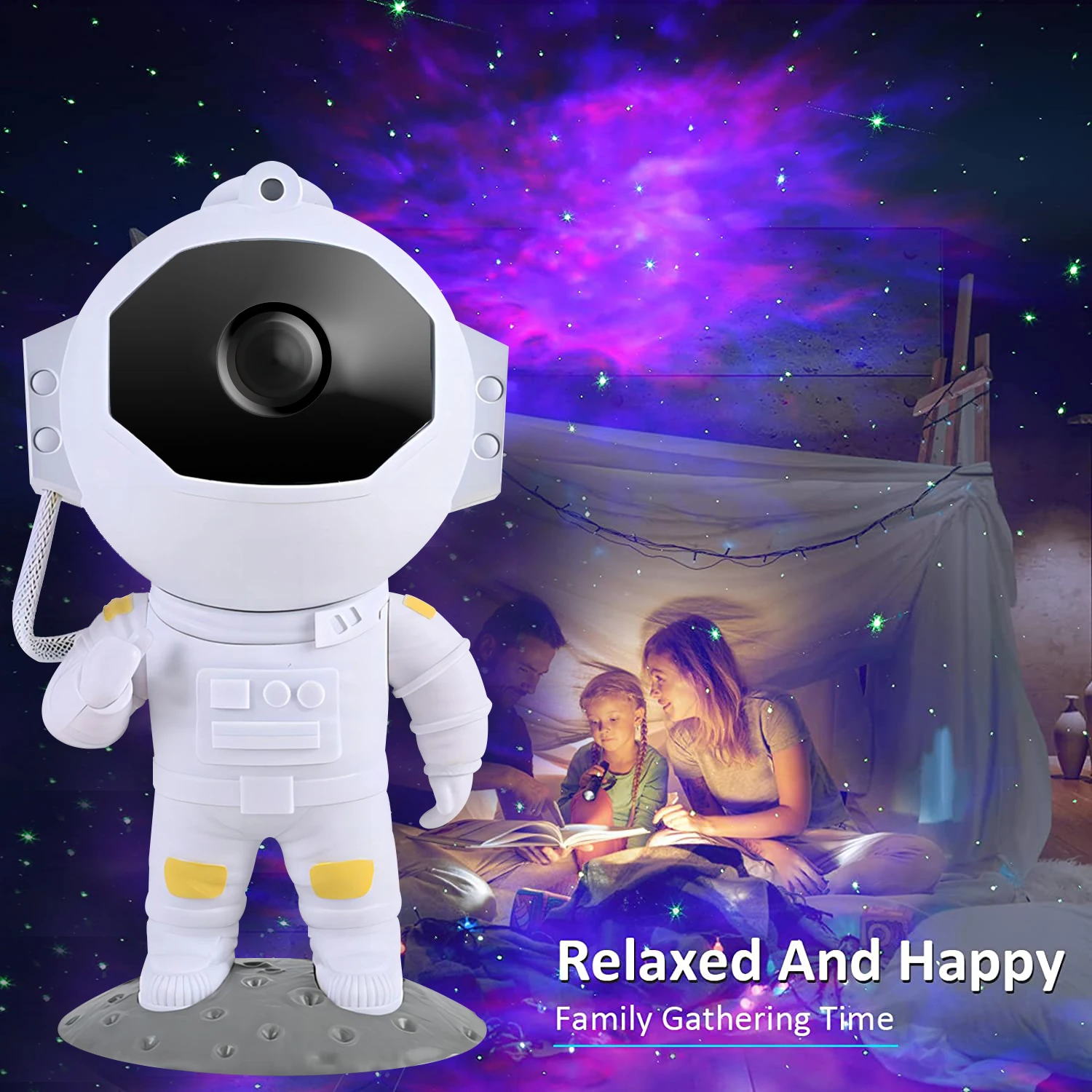 Astronaut Star Projector Galaxy Night Light Nebula Ceiling LED Nursery Projection Nightlights for Bedroom Decor