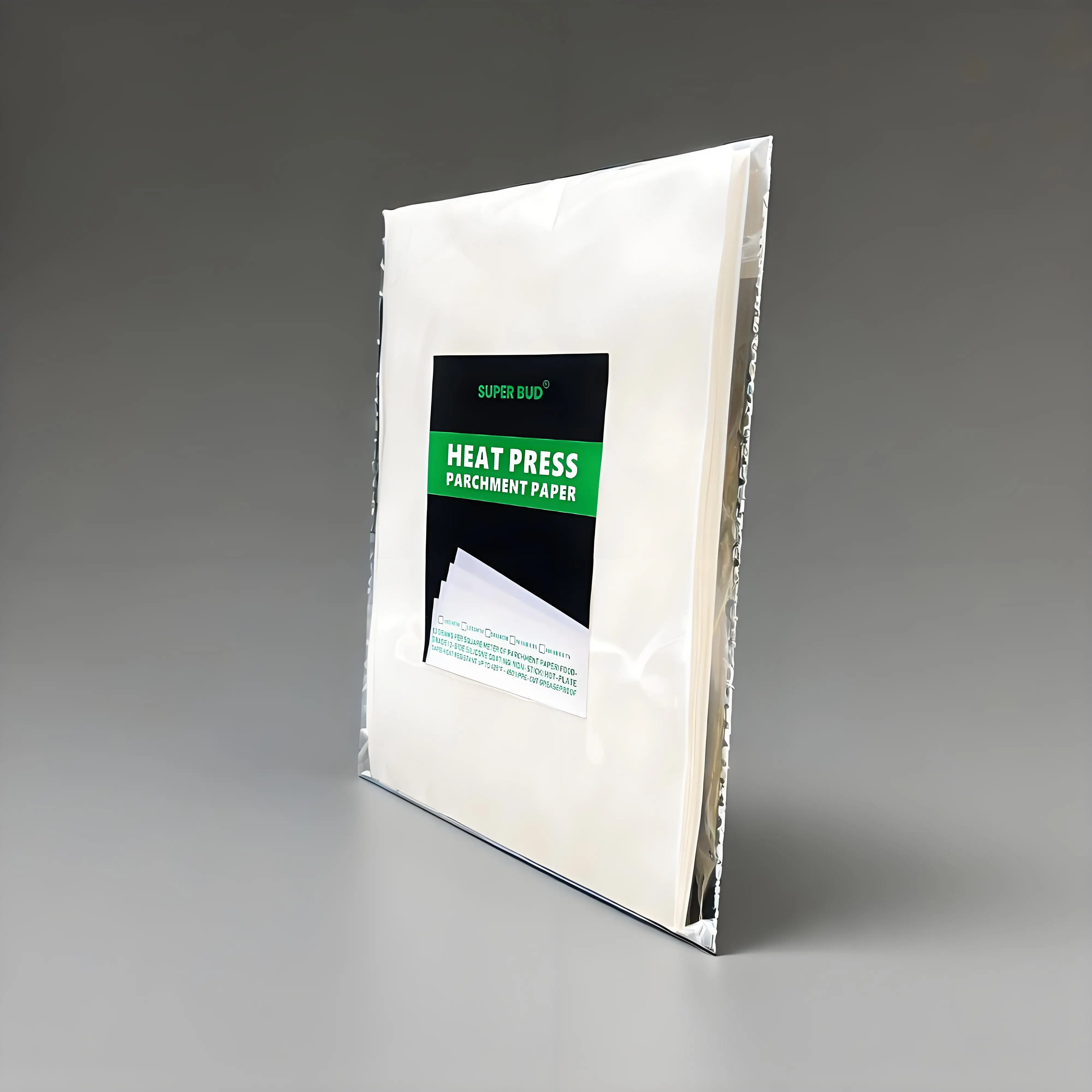 50/100 Sheets Rosin Press Paper Heating Press Pre-Cut Scrapers Friendly Parchment Paper Slick Silicone Coating on 2-Sides (52g)