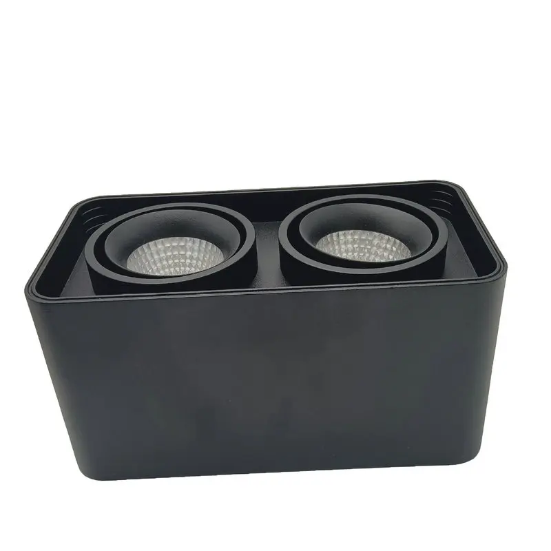 Angle Adjustable Surface Mounted LED Downlight Dimmable 10W 20W 40W Square Ceiling Spot Light