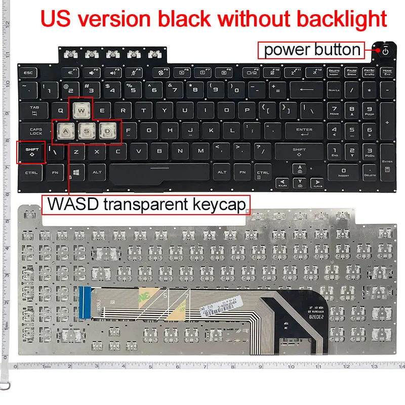 Imagem -04 - Teclado de Retroiluminação us ru para Asus Tuf Gaming Fx506l Fa506 Fx506 Fx706 Fx706h Fa706