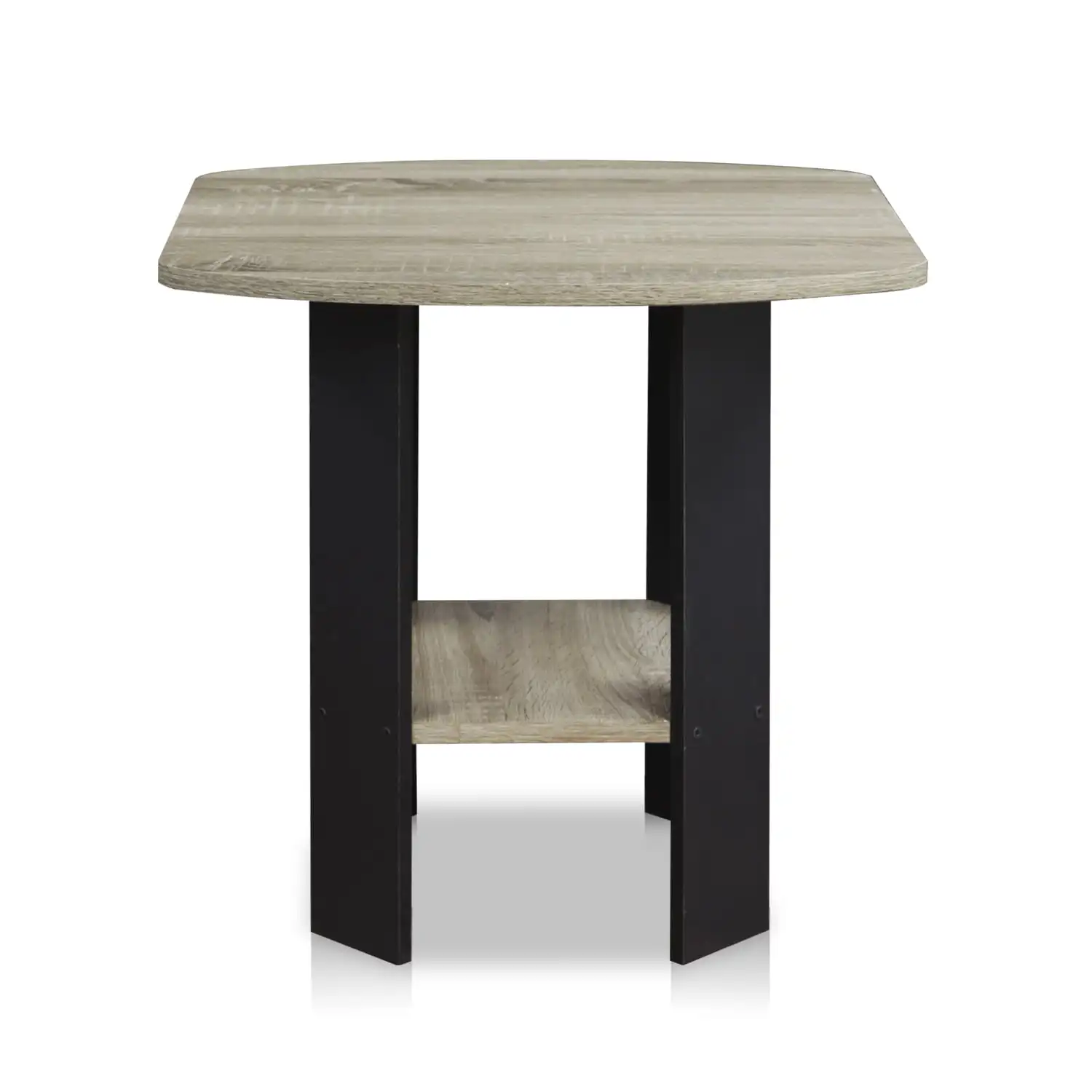 

Simple Design Bedside Table Nightstand, French Oak/Black