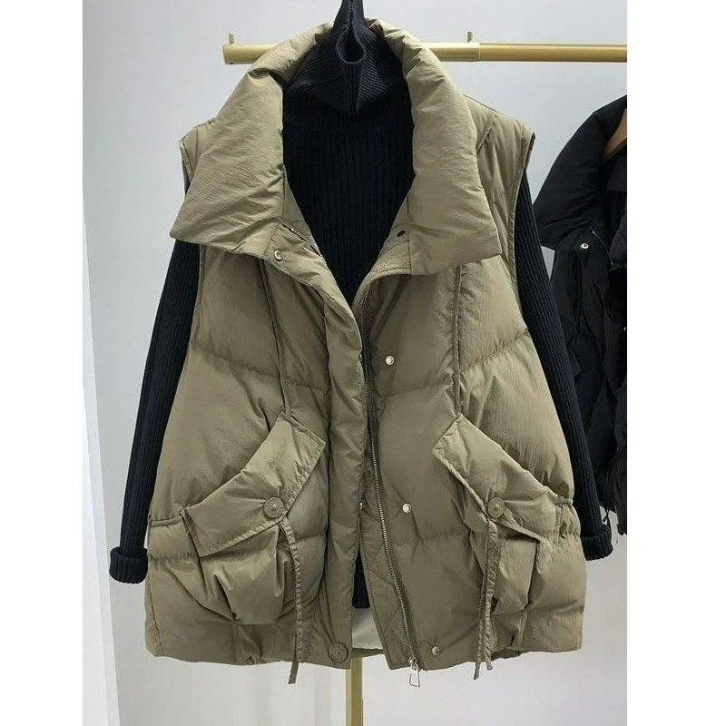 Losse damesvest bovenkleding Koreaanse Sle Big Size herfst winter faionable katoen Jaet ontwerp voor plus size dames