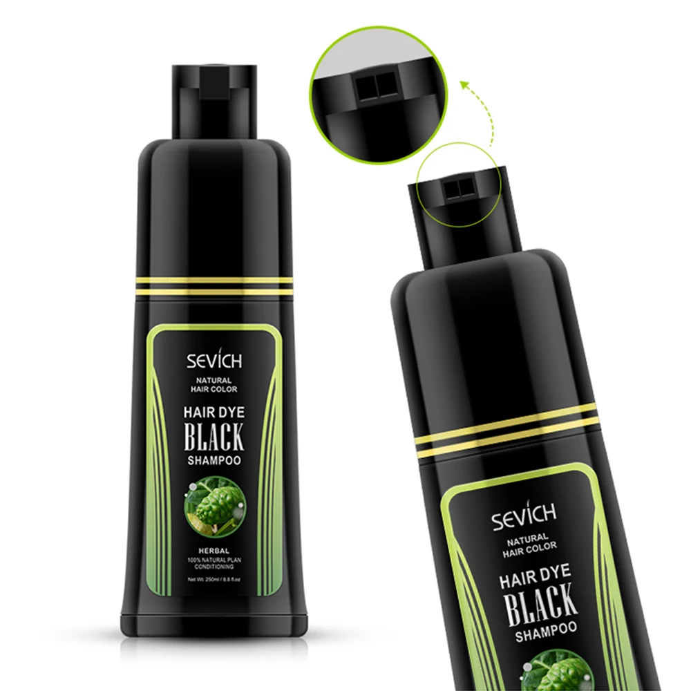 250Ml Sampo Rambut Cepat Pewarna Rambut Sampo Hitam Alami Anti Rambut Rontok Pelembab 5 Menit Esensi Tanaman Warna Rambut Hitam