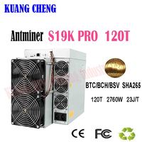 USED Bitmmin Antminer S19K PRO 120Th/s BTC BCH BSV Miner 2760W With Power Supply Asic Miner Bitcoin Mining