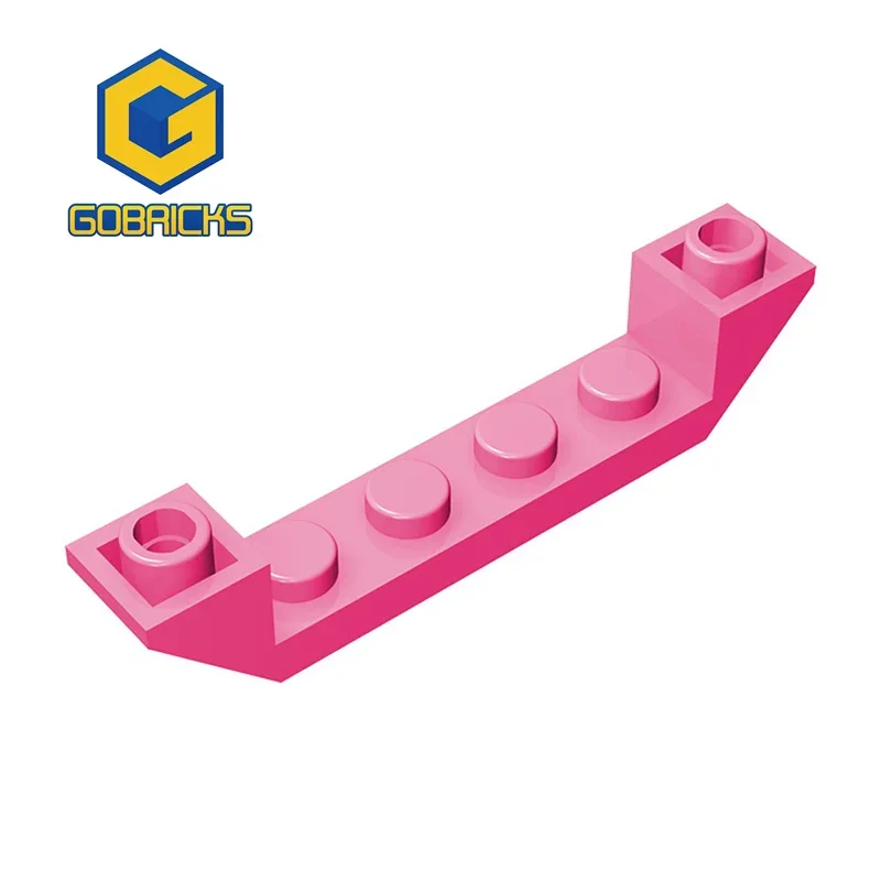 Gobricks 1 шт. MOC Slope перевернутый 6x1 двойной 1x4 кирпичи с вырезами, совместимые с моделью 52501, строительные блоки, детская игрушка на день рождения