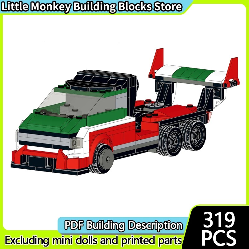 

Speed Racing Car Model MOC Building Bricks Classic Mega Truck Modular Technology Children Holiday Gifts Assemble Toys Suit