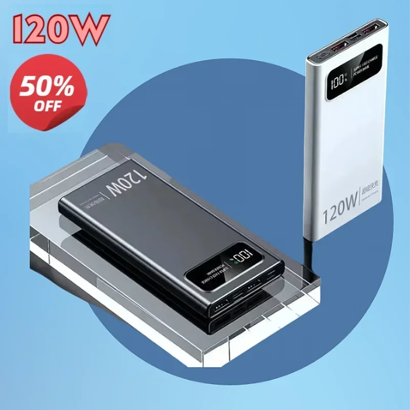بنك طاقة جديد 120 وات 20000 مللي أمبير شحن سريع للغاية ومصدر طاقة متنقل ذو سعة كبيرة مناسب لهواوي وأجهزة Apple