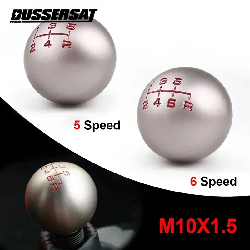 Aluminum 5/6 Speed JDM Ball Shape Shift Gear Knob M10*1.5 For Honda Fit Civic City FD2 FN2 EP3 TYPE R DC2 DC5 AP1 AP2 S2000 F20C