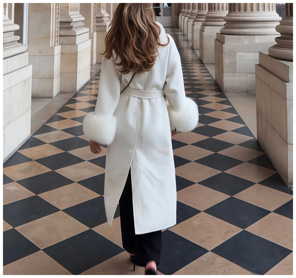 معطف نسائي من الفرو الصناعي موضة خريف وشتاء 2025 معطف سميك للنساء سترة طويلة أنيقة غير رسمية للسيدات #6