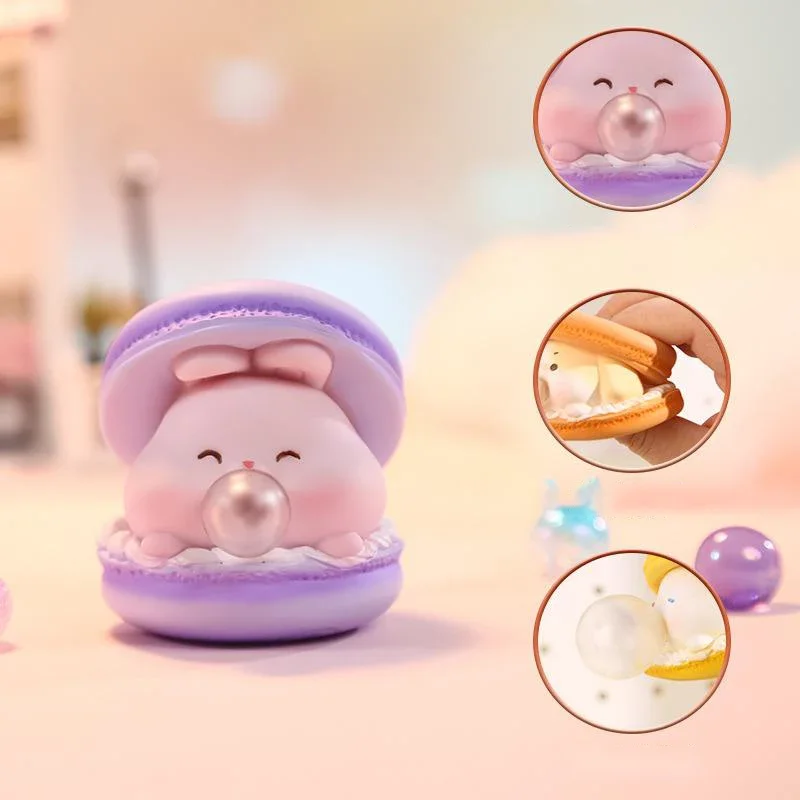 1pcs Cartoon Macaron Burger Ornament Squeezing Bubble Soft Stress Relief Desktop Decoration Adult Student Stress Relieving Toy