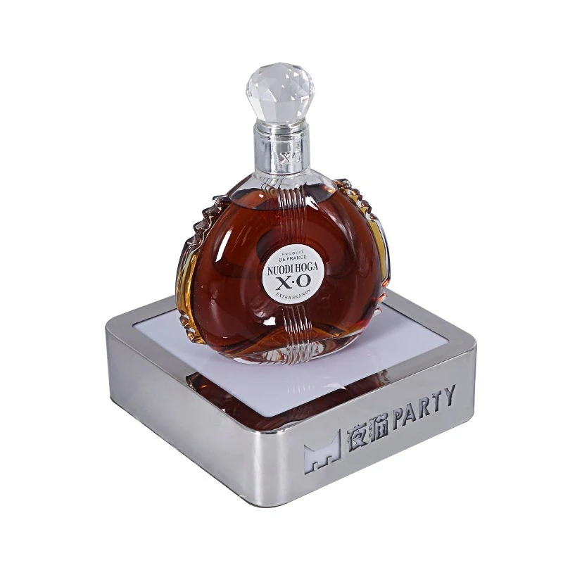 

Bar luminous seat, stainless steel square seat, new club night LED wine props, foreign wine display stand