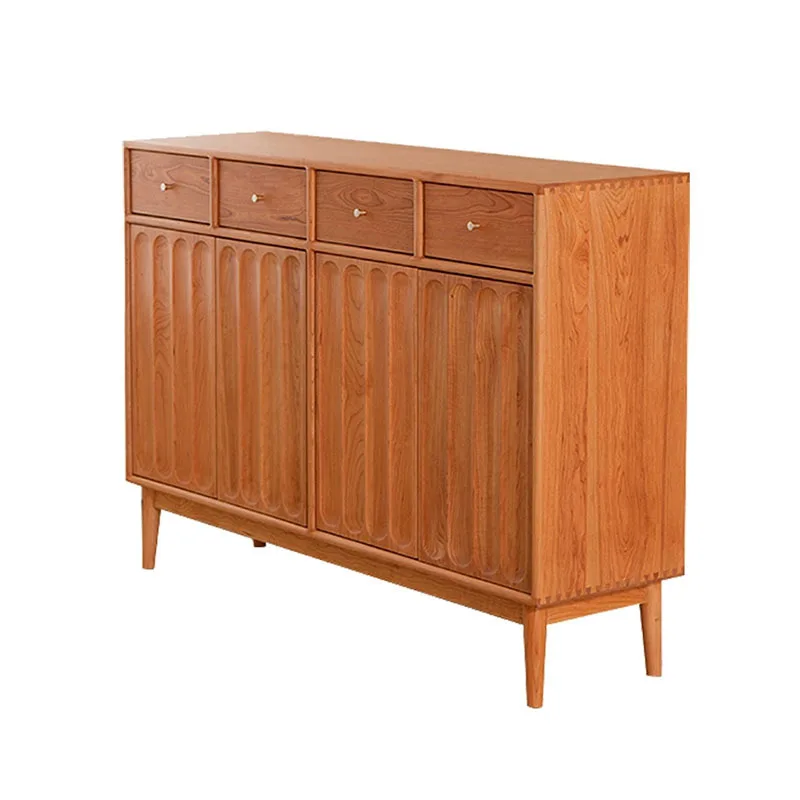 

Japanese-style cherry wood Nordic simple home door entrance shoe cabinet living room storage cabinet