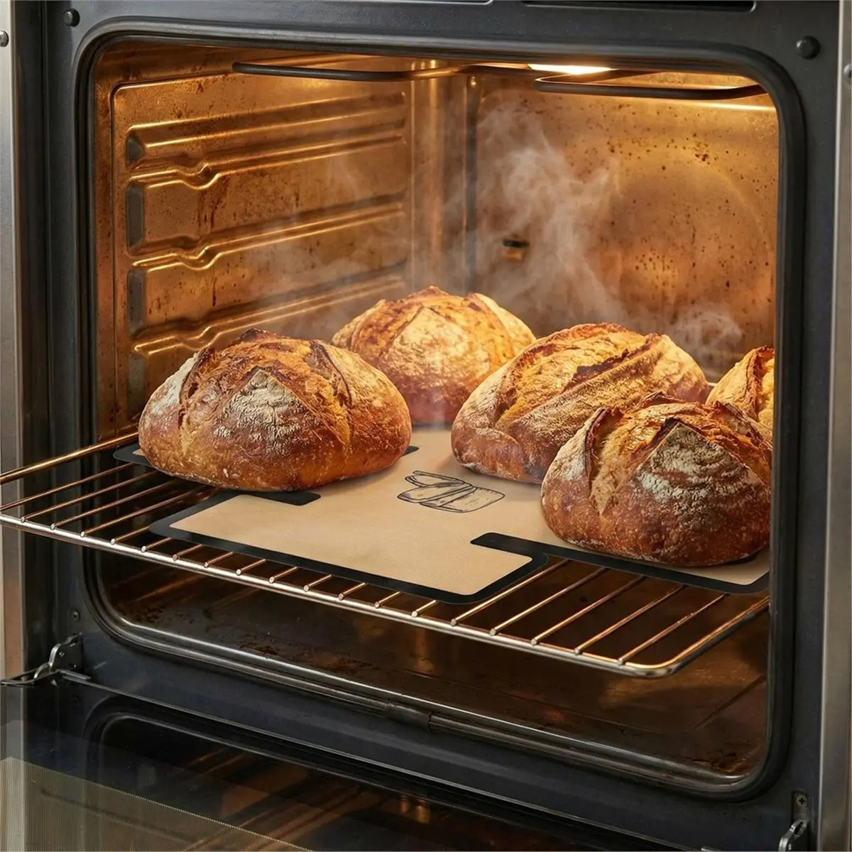 Silicone Bread Loaf Pan Liners, Reusable and Nonstick Silicone Bread Sling, Fit for 9x5, 9.5x5, and 10x5 Inch Loaf Pans