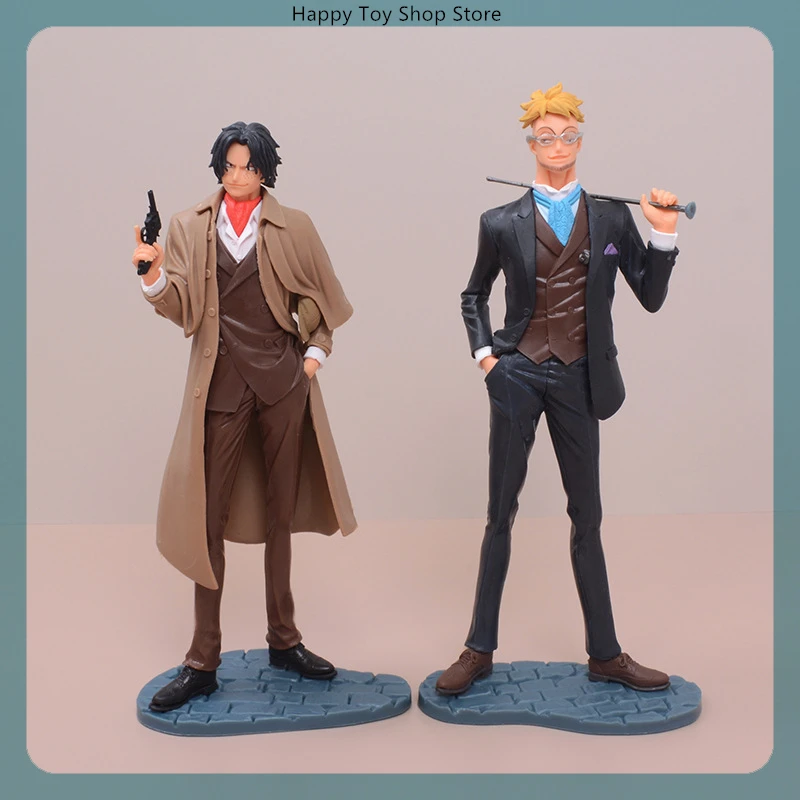 

22cm One Piece Marco Ace Detective Tcwj Anime Figure Model Gk Statue Boys Collection Desktop Decoration Ornament Toys Gifts