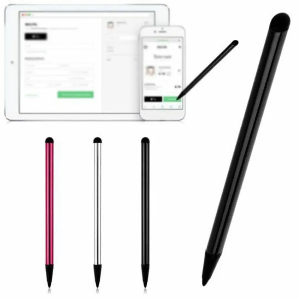 Dual-Purpose Metal Touch Pen, Tela capacitiva, Tela resistiva, Navegação, Telefone móvel, Stylus Universal, Entrega rápida