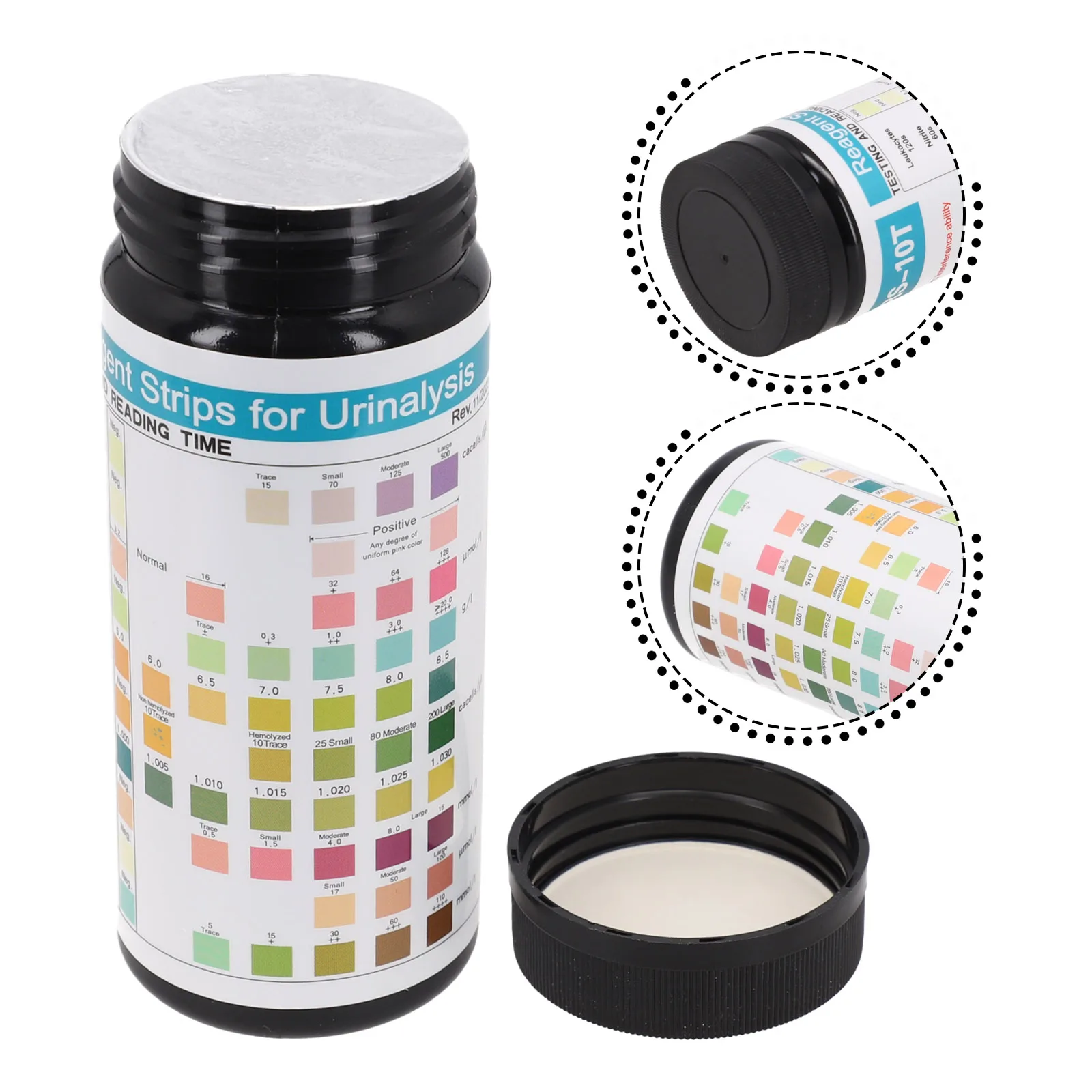 100 Strips URS-10T Reagent Urinalysis Strips 10 Parameters Urine Test Strips Leukocytes Protein PH For Urine Testing