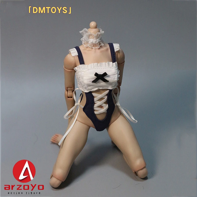 DMTOYS 1/6 Scale ชุดแม่บ้านคอสเพลย์เสื้อผ้าเครื่องแต่งกายชุด Fit 12 ''หญิง Action Figure Body ตุ๊กตา