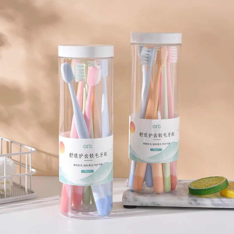 Bucket Soft Bristle Toothbrush Double Transplanted 8-pack Soft Bristle Toothbrush