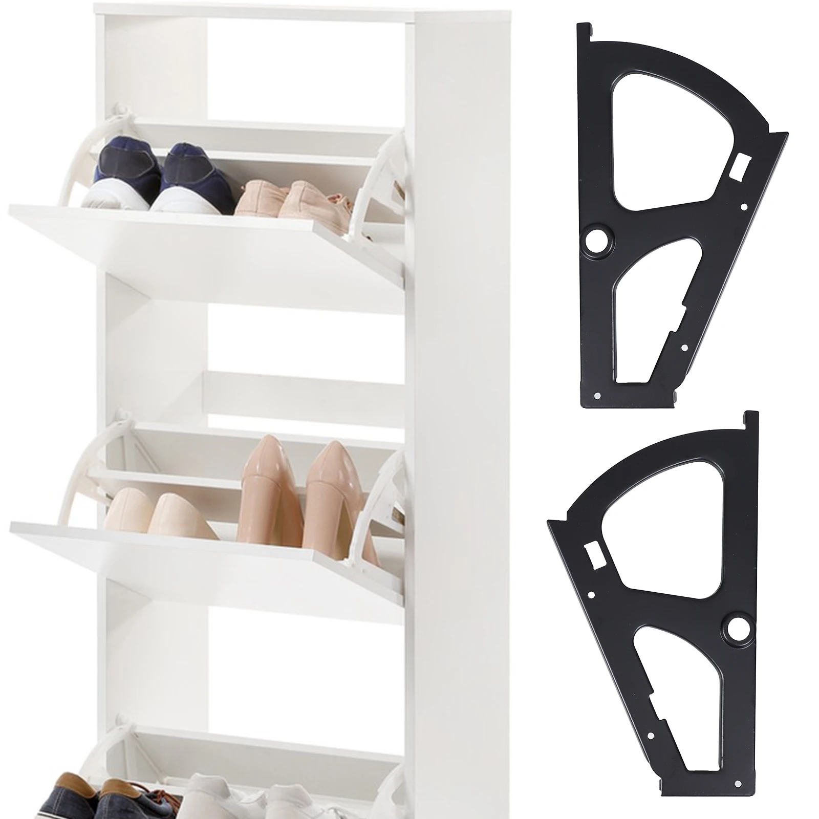 

Dump Frame Replacement Shoe Cabinet Fittings Flip Hinge Replacements Rack Stand Hinges Stainless Steel Accessories