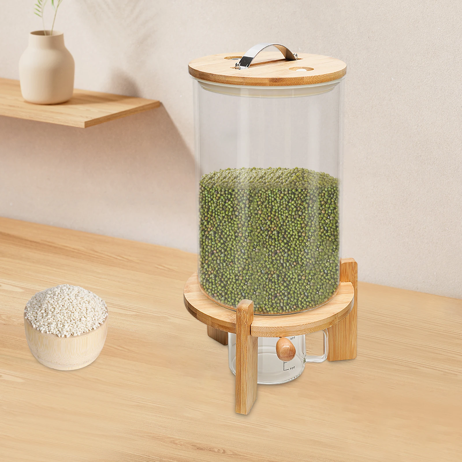 

7.5L Cereal Containers Storage, Cereal Dispenser for Pantry Organization and Storage for Storing Rice, Flour, Nuts, Coffee Beans