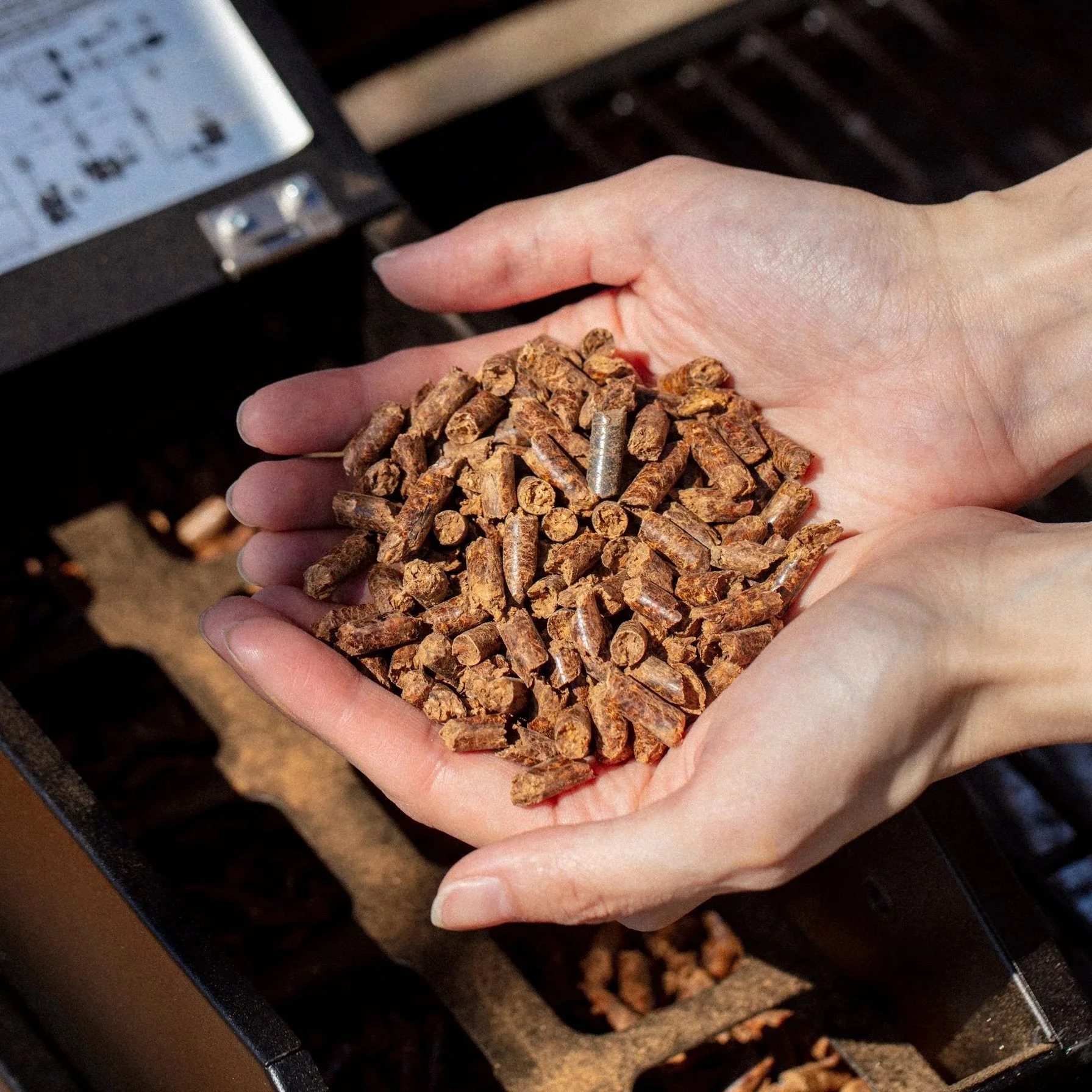 Pellet di legno di mela da 450g, patatine aromatizzate per Barbecue palline per fumatori speciali pezzi di legno per cucinare Barbecue affumicatore