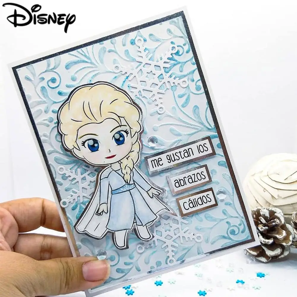 Disney Frozen Clear Stamps and Dies Anna Elsa Princess Sven Olaf Stamp DIY Scrapbooking Paper Crafts Seals for Decoration