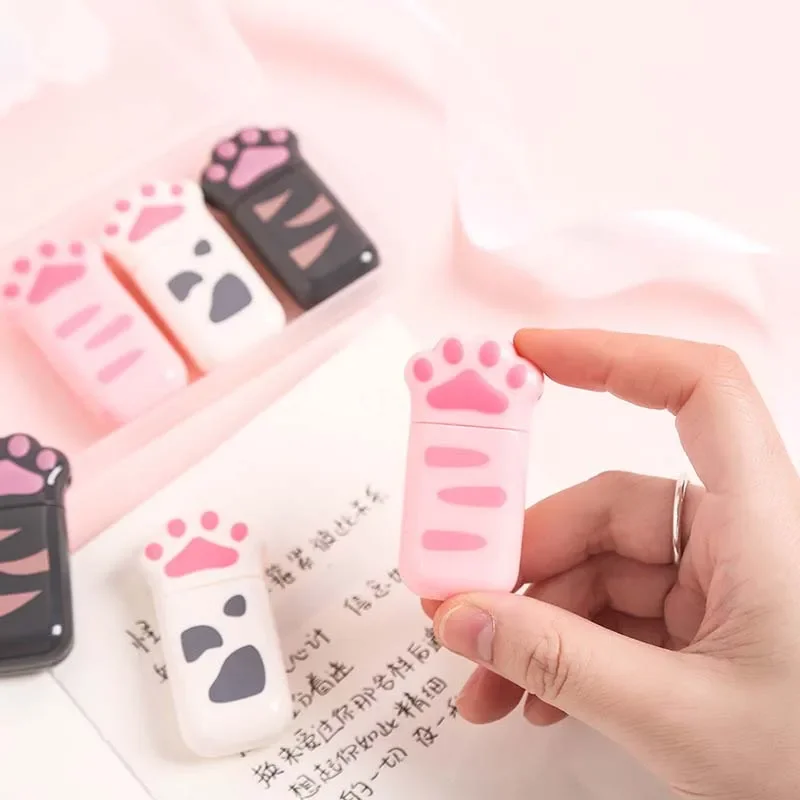 6pcs/lot Cat Claw Mini Correction Tape Kawaii White Out Corrector Promotional Gift Stationery Student Prize School Office Supply