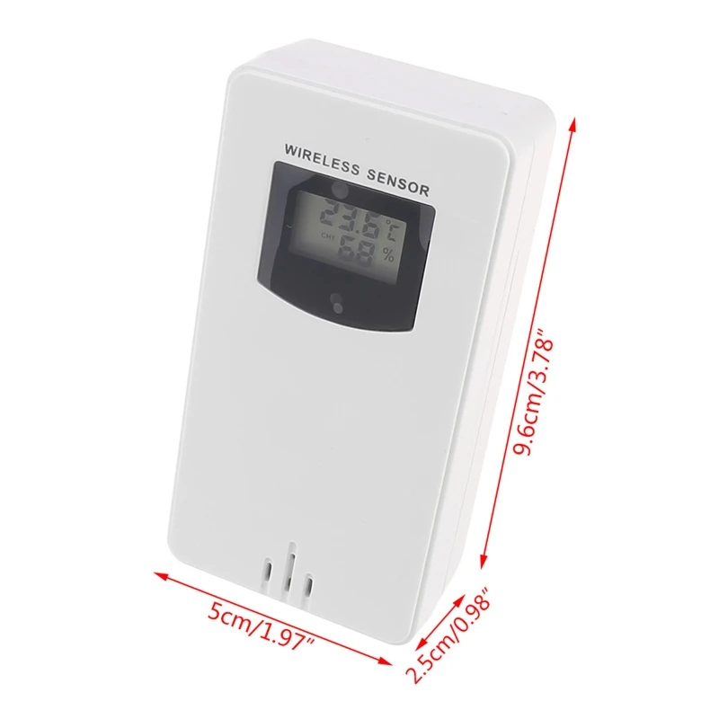 Imagem -06 - Sensor Exterior sem Fio Transmissor Interior Temperatura e Umidade Medidor Higrômetro e Termômetro para Fanju Estação Meteorológica
