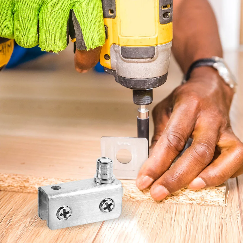 

8Pcs Stainless Steel Glass Door Hinges Silver Finish Pivot 5-7Mm Cabinet Shower Door Hardware Rust Resistant Metal Touch Latch